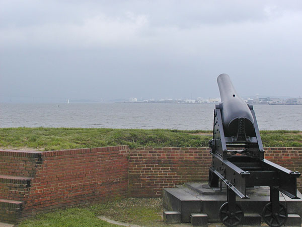Looking out on the bay from Fort McHenry