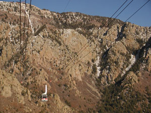On the way down from Sandia Peak